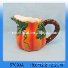 Lovely wholesale ceramic pumpkin milk jug for Harvest Day